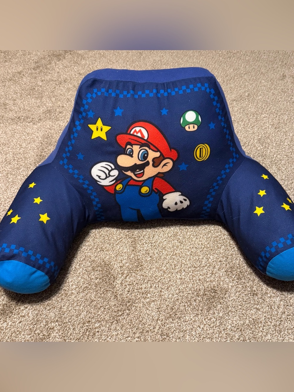 Super Mario Brothers Bed Back Rest Reading Pillow